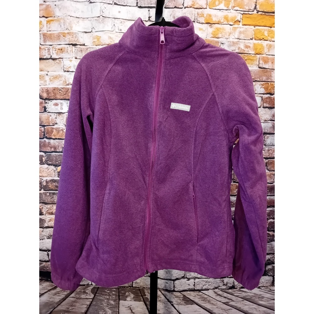 Columbia‎ women's full zip Fleece Jacket Purple Size Medium Activewear Casual